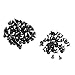 NYKKOLA 100Pcs/Set 9.5mm Silver Cone Spikes Screwback Studs DIY Craft Cool Rivets Punk - Black
