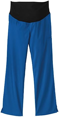 F3 Fundamentals by White Swan Women's Maternity Stretch Panel Waistband Scrub Pant Medium Royal