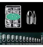 TOEDO Soft Gel Full Cover Nail Tips Kit for Soak Off Nail Extensions, 240Pcs PMMA Clear Oval Gell...