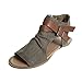 Fish Mouth Sandals,Clearance! AgrinTol Women Fish Mouth Flat Heel Solid Ankle Strap Shoes Sandals (9, Coffee)