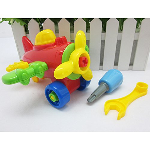 Ocamo Colorful Disassembly Assembly Blocks Vehicle Toy with Wrench Screwdriver Novelty Building Block Puzzle Toys Gift for Kids