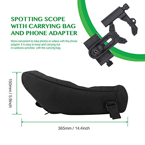 3 AOMEKIE+AO4022+SP+AOMEKIE+Spotting+Scope+with+Tripod+Phone+Adapter+Case+20+60x+for+Target+Shooting+Hunting+Bird+Watching+Waterproof+FMC+BAK4+45+Degree+Monocular+Telescope