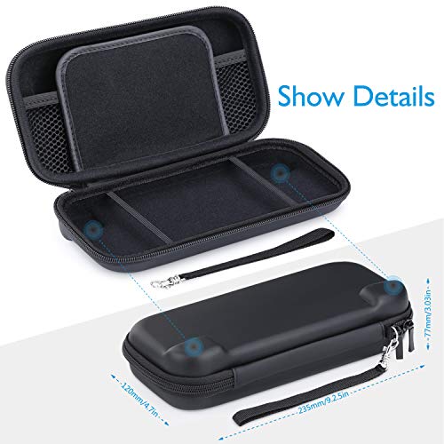 HEYSTOP Compatible Nintendo Switch Lite Carrying Case, with Tempered Glass Screen Protector, 10 Games Card Storage and Portable Design Console Accessories Special for Traveling