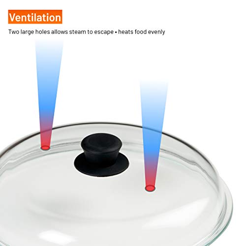 Bezrat Microwave Glass Plate Cover Splatter Guard Lid with Easy Grip