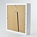 Ray & Chow White 8x8 inch 3D Photo Frame Deep Box Frame Shadow Box Frame for Flowers,Art Crafts,Wedding Gifts etc.- Glass Window- Solid Wood - Interior Depth: 5CM- Table Top Display or Wall Hanging