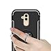 Orzero TPU + PC Hybrid Dual Layer Case Compatible for Huawei Mate 20 Lite Full Body Heavy Duty Protection 360 Rotating Metal Ring [Adsorbed Iron Plate] - Navy