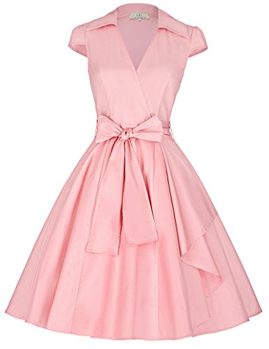 ผู้หญิง Cap Sleeve Swing Vintage Party Dress เดรส แฟชั่นชุดทำงานes JS6087 GRACE KARIN