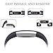 Maledan For Fitbit Alta HR and Alta Bands, Replacement Accessories Wristbands for Fitbit Alta and Alta HR, Black White Gray Large
