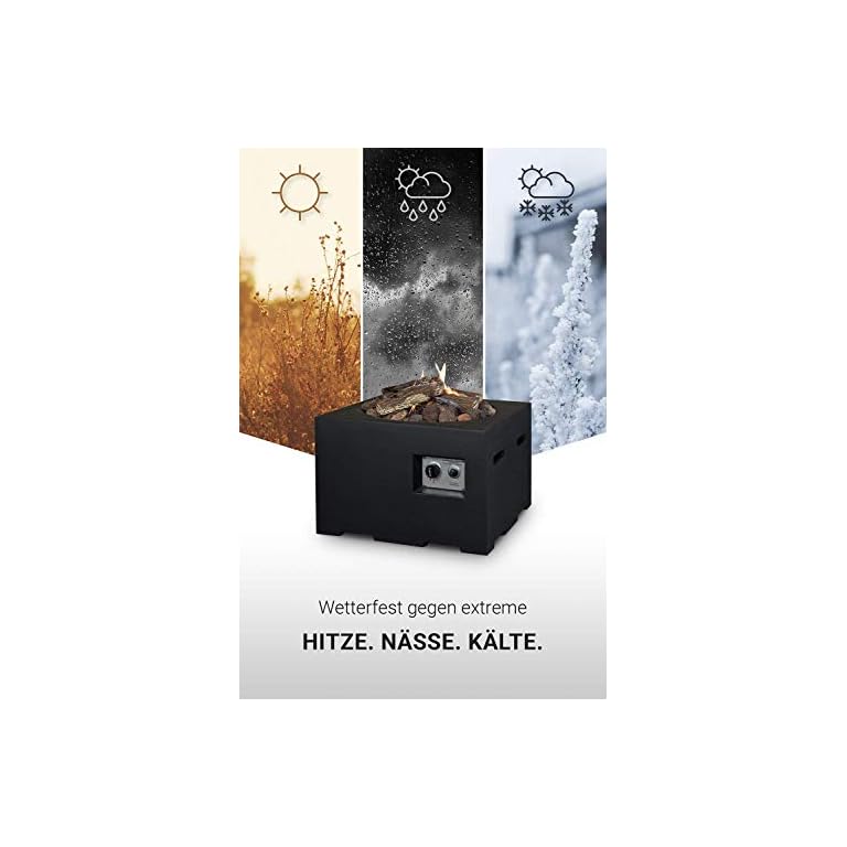 M A N I A Feuertisch für den Garten – Gas Feuerstelle ohne Rauch