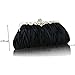 Fashion Road Womens Satin Pleated Evening Clutch Bags Purse Wedding Cocktail Party Handbags Black
