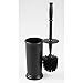 MetroDecor mDesign Toilet Bowl Brush and Plunger for Bathroom, Black, Set of 2