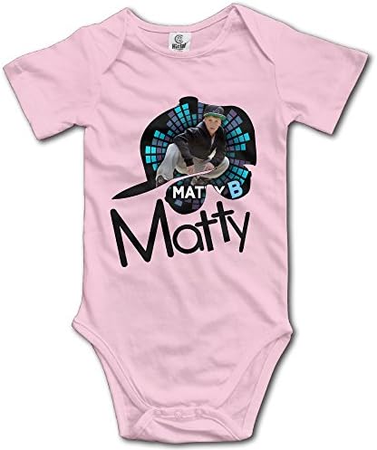 CYSKA Matty B LOGO Short-Sleeve Romper Play Suit For 6-24 Months Boys &amp; Girls Size 18 Months Pink