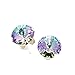 pewterhooter Women's Sterling Silver Starlight Crystal Stud Earrings