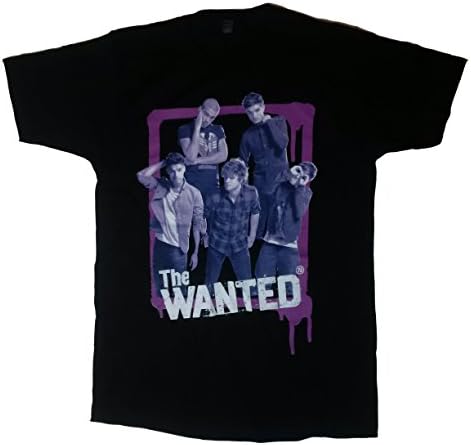 The Wanted Rock Band 2-Sided 2013 Tour T-shirt Mens Black Medium