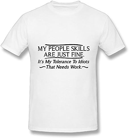 Jenny Shirt My People Skills Are Fine It's My To Idiots Novelty 100% Cotton Short Sleeve Shirts Graphic Tee For Mans