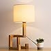 HAITRAL Bedroom Table Lamp - Fun Desk Lamps with Wooden Base Unique Table Lamps for Kids Room, Living Room, Bedroom, Office, Reading Room