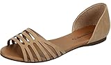 Breckelles Women's Brigit-08 D'Orsay Slip On Flat Sandals
