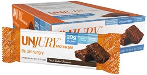 UNJURY Full Size Protein Brownie Bar (12 COUNT BOX)