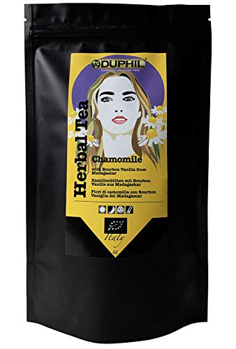 Duphil | BIO Kamillentee mit Orange und echte Vanillestückchen Kräutertee Premium lose europäische Kamillenblüten im…