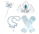 Princess Cinderella Dress up Party 4-Piece accessories Gift Set (C. Light Blue)