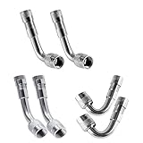 TK-KLZ 6-Pack Chrome 45 Degree 90 Degree 135 Degree Angled Wheel Tire Tyre Valve Stem Extension Adapter Car Motorcycle Bike Truck RV's Scooter Universal Extenders (valve stem extensions)
