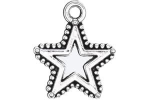 VIDRIO Pack of 80 Vintage Charms Antique Tibetan Silver Pendants Bulk Craft Supplies for Jewelry Making DIY