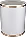 REDMON Bath Jewelry Diamond Pattern Wastebasket, White/Gold