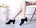 DLisiting Latin Dance Shoes Womens Black Oxford Cloth Ballroom Modern Dance Shoes (US7)