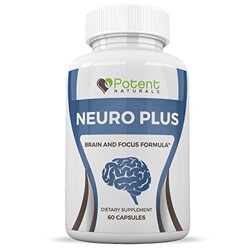 Neuro Plus Brain Supplement for Enhanced Focus, Mind & Energy Support, & Improved Brain Function - by Potent Naturals - 60 Capsules
