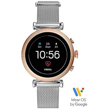 Fossil Womens Gen 4 Sloan HR Stainless Steel Touchscreen Smartwatch with Heart Rate, GPS, NFC, and Smartphone Notifications