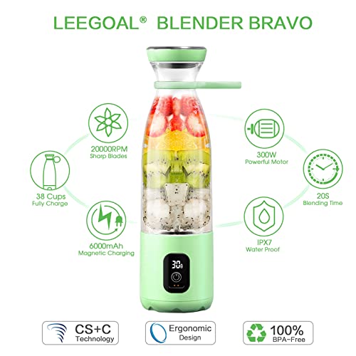 Portable Blender, Personal Blender for Shakes and Smoothies, 20oz