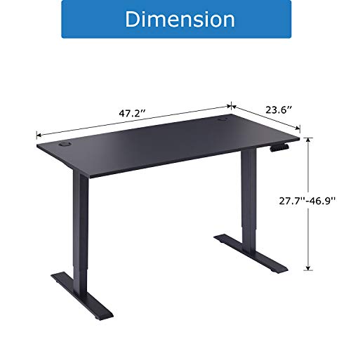 Sunon Dual Motor Sit Stand Desk 48 x 24 Inches Height Adjustable Desk, Electric Standing Desk