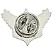 PinMart God Speed Cross Angel Wings Biker Enamel Lapel Pin – 1 Piece