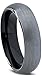 Charming Jewelers Tungsten Wedding Band Ring 6mm for Men Women Comfort Fit Black Domed Brushed