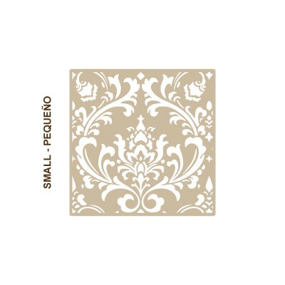 Wall Stencil Damascus 014 Nebek. Measurements: External Dimensions of The Stencil: 50 x 50 (cm) Design Measures: 48 x 48 (cm)