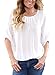 Dokotoo Womens Casual Solid Cuffed Sleeve Chiffon Blouses Tops T-Shirts