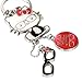 Z122-B-2 Cute Adorable Red Style Hello Kitty Glasses Charms Keychain Key Ring
