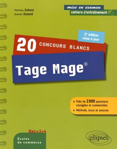 20 concours blancs Tage Mage