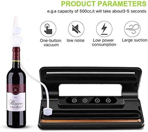 LKNJLL Vakuumierer Maschine, automatische Luftdichtsystem Lebensmittel Sealer for Food Saver – Bild 8