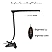 CeSunlight LED Clip on Desk Lamp, Bed Headboard Light with Clamp for Reading, 3000K – 6500K Color Temperature Setting, Stepless Brightness Control, Long USB Cord and AC Adapter Included (Black)