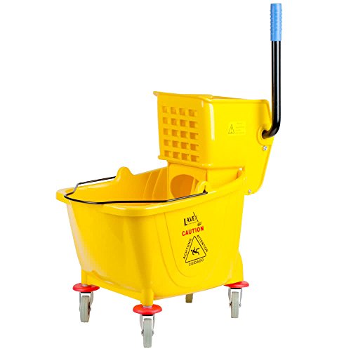 Janitorial 36 Qt. Mop Bucket & Wringer Combo (Yellow)