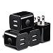 X-EDITION USB Wall Charger, 4-Pack 2.1A Dual Port USB Cube Power Adapter Wall Charger Plug Charging Block Compatible with Phone Xs Max/Xs/XR/X/8/7/6S/6 Plus, Pad, Samsung, Android Phone (Black)