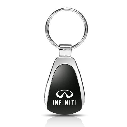 Infiniti black tear drop keychain