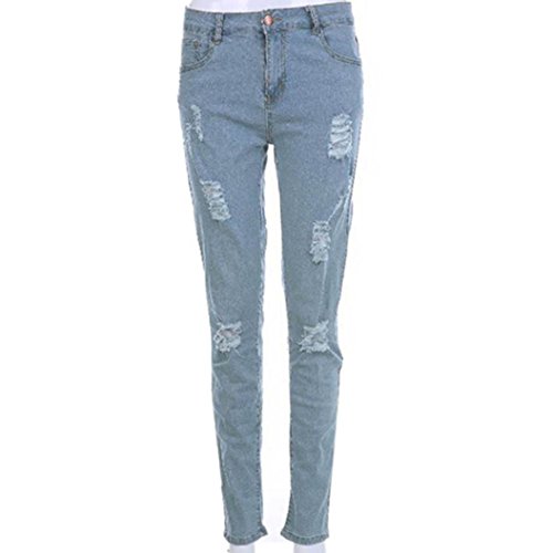 Clearance Sale Men Pants Weuie Mens Stretchy Ripped Skinny Biker