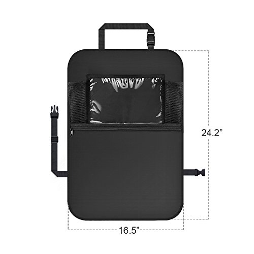image for oneisall Car Seat Back Protector(2 Pack), Kick Mats Waterproof Car Bac