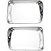 Diften 630-A0002-X01 - 92-93 Dodge D/W Pickup Truck Chrome Headlight Trim Bezel Pair Set
