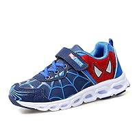 ROKIDS Fashion Big Kids Spiderman Sneakers Boys Breathable Running Shoes Blue | 2.5 Big Kid
