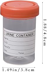 YUNYANZE 6 Pcs 60 ML Specimen Collection Containers Urine Bottle for Experiments view 2