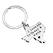 Ms.Clover Long Distance Relationship Gift I Love You to Texas and Back Keychain, Texas Sign- Going Away Gifts (White)
