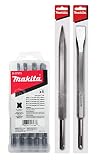 Makita 7 Piece - SDS-Plus Drill, Chisel & Bull Point Bit Set For SDS+ Rotary Hammers - Aggressive Demolition For Concrete & Masonry